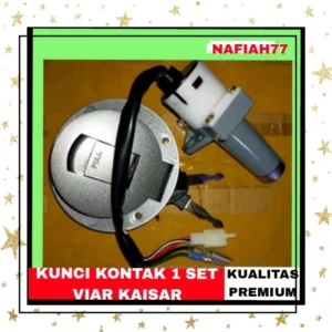 (KUALITAS PREMIUM)KUNCI KONTAK DAN TUTUP TANGKI 1 SETVIAR KAISARMOTOR GEROBAK DLL