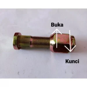 (BAUT KIRI) BRAKE CLUTCH SCREW/ BAUT MUR RODA VIAR 100CC VIAR 150CC VIAR 200CC MOTOR RODA TIGA