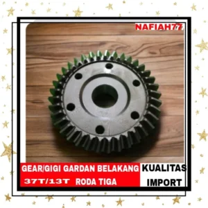 (KUALITAS IMPORT)GEAR GARDAN BELAKANG 37T/12T DAN 38 T/11T GIGI GARDAN BELAKANG MOTOR RODA TIGA SPARE PARTS RODA TIGA
