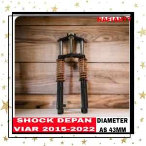 (KUALITAS PREMIUM)SHOCK DEPAN VIAR 2015 -2022 SHOCK DEPAN VIAR DIAMETER AS 43MM SKOK DEPAN VIAR SPARE PARTS RODA TIGA